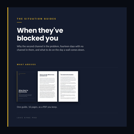 When They've Blocked You: fourteen days with nothing to send